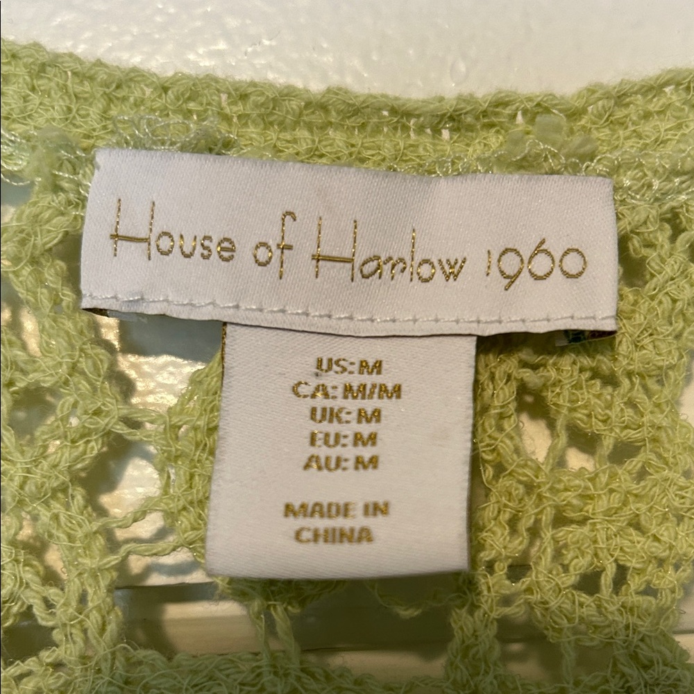 House of Harlow 1960 Light Green Crochet Maxi Dress - Picture 3 of 11